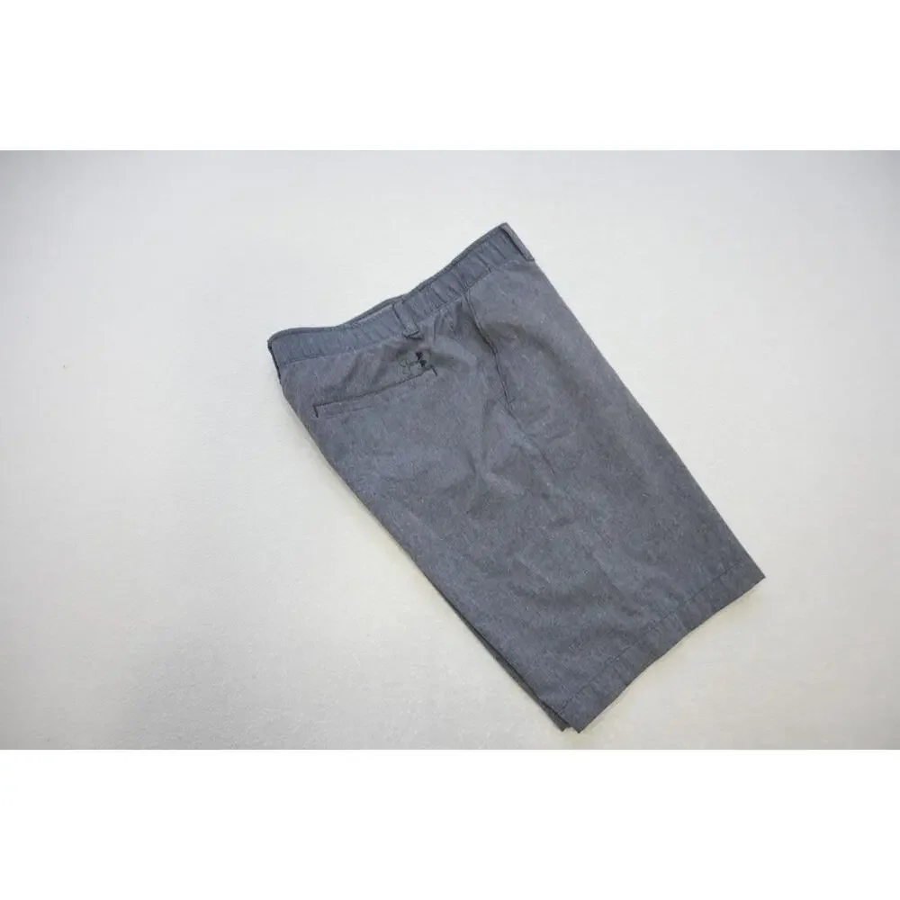 Under Armour Golf Shorts HeatGear Loose Gray Flat Athletic Stretch Mens Sz 32